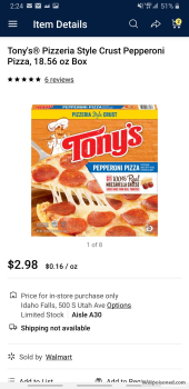 Consumer Review - Food Safety Walmart Supercenter, South Utah Avenue, Idaho Falls, ID, USA Tonys Pizza I ate the pizza about an ho... photo #3