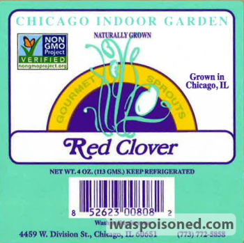 Reclame de Alimentos  Red Clover Sprouts from Chicago Indoor Garden  - linked to E. coli outbreak FDA announced the recal... foto #1