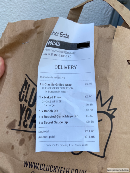 Consumer Review - Food Safety Cluck Yeah!, Stile Hall Parade, Chiswick High Road, London, UK I ordered food! Yesterday Around 9 pm... photo #2