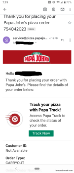 消费者评论 - 食品安全 Papa John's Pizza, Main Street, Tupelo, MS, USA I ordered a large original crust pizza half pepperon... 照片 #5