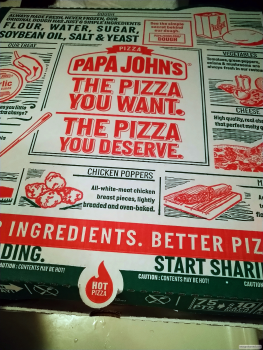 消费者评论 - 食品安全 Papa John's Pizza, Main Street, Tupelo, MS, USA I ordered a large original crust pizza half pepperon... 照片 #4