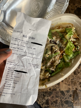 Consumer Review - Food Safety Chipotle Mexican Grill, Farmington Avenue, West Hartford, CT, USA I ordered a chicken burrito using... photo #2
