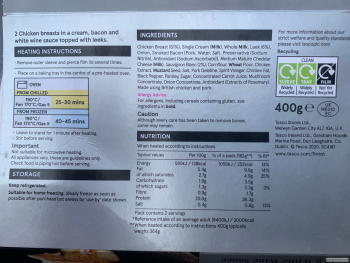 Consumer Review - Food Safety Tesco Express, High Street, Welwyn, UK Finest chicken in withe wine sauce 1 person sick my daughter  photo #2
