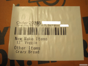 Consumer Review - Food Safety Little Caesars Pizza, Hillside Avenue, Victoria, BC, Canada On May 3rd, 2020, I ordered a medium veg... photo #3