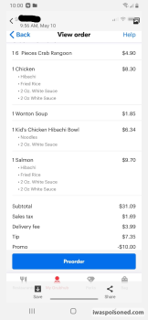 Consumer Review - Food Safety Fuji Asian Food Express, New Garden Road, Greensboro, NC, USA I ordered Hibachi Salmon from there ar... photo #3