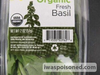 Reclame de Alimentos United Natural Foods  Organic Fresh Basil - recalled due to Contaminated by Cyclospora cayetanensis... foto #2