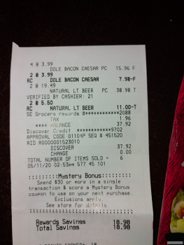 Consumer Review - Food Safety Winn-Dixie, DeFuniak Springs, FL, USA Dole chopped kit bacon caesar A few hours after I ate the sala... photo #2