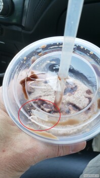 Consumer Review - Food Safety McDonald's, Mateny Road, Germantown, MD, USA ordered a frappe.  got a frappe with plastic bits in it... photo #2