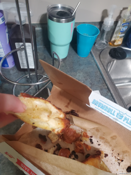 Consumer Review - Food Safety Domino's Pizza, South Logan Street, West Frankfort, IL, USA cheesy bread the bread.looked.different... photo #1