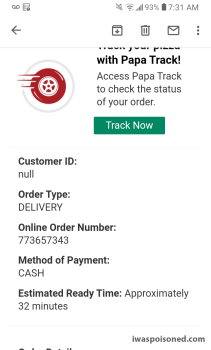 Consumer Review - Food Safety Papa John's Pizza, 909 Tripp Road, Mesquite, TX, USA On Saturday June 13, 2020 at 11:22 am, I placed... photo #2
