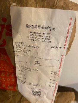 Verbraucherbewertung – Lebensmittelsicherheit Arby's, Lyndale Avenue South, Bloomington, Minnesota, USA French Dip Foto #2