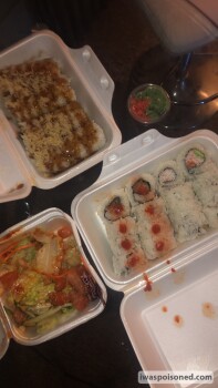 Consumer Review - Food Safety Wasabi, McCarthy Boulevard, Regina, SK, Canada Eating food from there. A spicy salmon salad with raw... photo #2