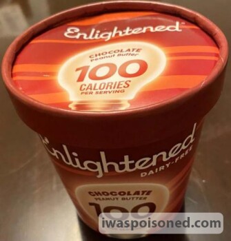 Food Recall Enlightened Chocolate Peanut Butter Ice Cream - recalled due to it may contain undeclared milk ingre... photo #2