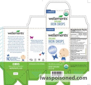 Food Recall Wellements Iron Drops and Iron Drops Sample liquid Dietary Supplement - recalled due to Undeclared M... photo #3