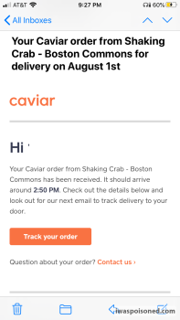 Reseña del consumidor - Seguridad alimentaria Shaking Crab (Boston Common), Boylston Street, Boston, MA, USA Eating there today. Myself and my wif... foto #2