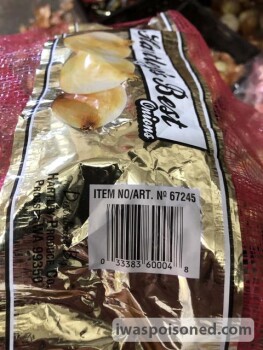 Food Recall Thomson International several brands Red, Yellow, White and Sweet Yellow Onions - recalled due to po... photo #6