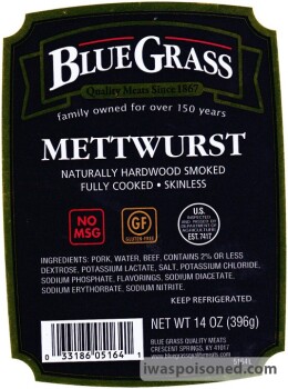 Food Recall Bluegrass Provisions Co.  Ready to Eat Sausage Products - Public Health Alert due to Possible Lister... photo #3