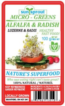 Food Recall Sunsprout Micro - Greens Alfalfa & Radish - may be unsafe due to Salmonella *UPDATE* Sept. 22, 2020... photo #2