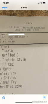 Consumer Review - Food Safety In-N-Out Burger, Seminole Drive, Cabazon, CA, USA Find something like a rat tail in the animal fries... photo #2