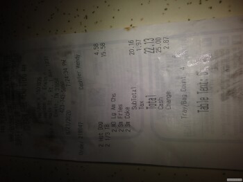 Consumer Review - Food Safety Hardee's, Erwin, TN 37650, United States 8/21/2020 8:00 pm..2 hot dogs 2 1/3 TB 2 small fries 2 smal... photo #2