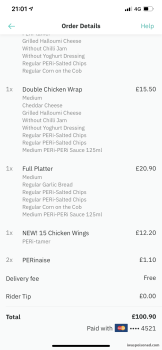 Consumer Review - Food Safety Nando's Balham, Balham High Road, London, UK I ordered £100 worth of their food for my partners birt... photo #2