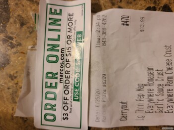 Consumer Review - Food Safety Marco's Pizza, North Highway 17, Mount Pleasant, SC, USA my husband ate the pizza around 2:40pm and... photo #3