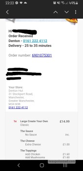 Consumer Review - Food Safety Pizza Hut Delivery, Stockport Road, Denton, Manchester, UK I started getting sick around 1.5 hours a... photo #2