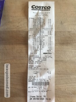 Consumer Review - Food Safety Costco Wholesale, Arctic Avenue, Bellingham, WA, USA Fever and nausea 2-3 hours after eating
Frozen... photo #2