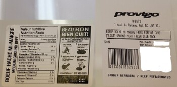 食品召回 Provigo brand ground beef products - recalled due to E. coli O157 The CFIA announced the recall of P... 照片 #2