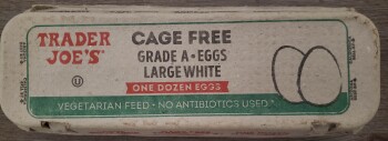 Consumer Review - Food Safety Trader Joe's, Town Center Way, Palm Desert, CA, USA cage free, grade A, large white eggs. Lot #P1488... photo #2