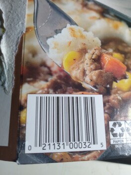 Consumer Review - Food Safety Marie Callender's Beef Shepherd's Pie, Community Markets, 610 Mc Adams Dr, New Carlisle, OH 45344, U... photo #2