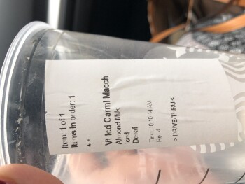 Consumer Review - Food Safety Starbucks, 2209 Farrand Drive, Wilmington, DE, USA I asked for decaf caramel macchiato and they gave... photo #2