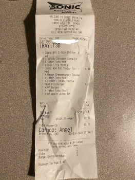 Consumer Review - Food Safety Sonic Drive-In, Plainfield Road, Crest Hill, IL, USA I ordered a chicken sandwich meal and some food... photo #3