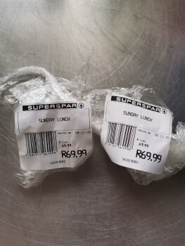 مراجعة المستهلك - سلامة الغذاء SUPERSPAR Sasolburg, Df Malan Road, Sasolburg, South Africa Sunday meal  we bought there Myself, my... صورة فوتوغرافية #2