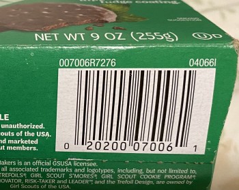 Consumer Review - Food Safety Girl Scout Cookies, Baltimore, MD, USA Thin Mints that were frozen before the September expiration d... photo #1