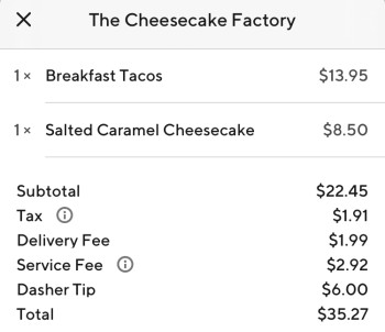 Consumer Review - Food Safety The Cheesecake Factory, Buford Drive, Buford, GA, USA I ordered breakfast tacos and a slice of the s... photo #2