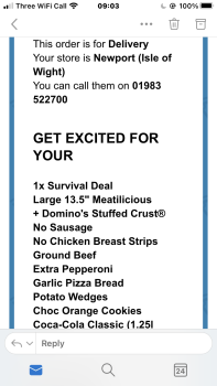 Consumer Review - Food Safety Domino's Pizza - Newport (Isle of Wight), Saint James' Street, Newport, UK Me and my partner ate a l... photo #1