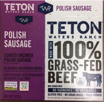 Food Recall Teton Waters Ranch Ready-to-Eat, Fully Cooked Polish Sausage Products - recalled due to Misbranding... photo #2