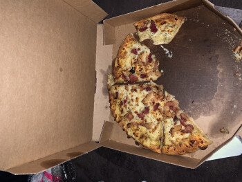 Consumer Review - Food Safety Domino's Pizza, 6213 Rock Quarry Road, Raleigh, NC, USA I got a pizza(bacon,chicken), Alfredo Pasta(... photo #2