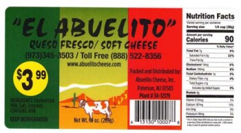 نذكر الطعام El Abuelito Cheese Queso Fresco - recalled due to Listeria monocytogenes Company name: El Abuelito C... صورة فوتوغرافية #7