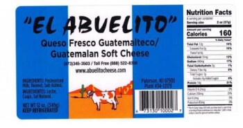 نذكر الطعام El Abuelito Cheese Queso Fresco - recalled due to Listeria monocytogenes Company name: El Abuelito C... صورة فوتوغرافية #15