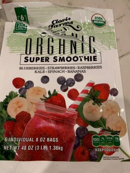 Consumer Review - Food Safety Costco Wholesale, 22nd Street, Oak Brook, IL, USA Ate Clovis Farms Organic Super Smoothie mix and wa... photo #2