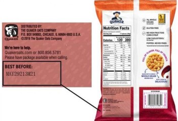 Food Recall Quaker Rice Crisps Sweet Barbecue Flavor - recalled due to undeclared Soy Company name: The Quaker O... photo #2