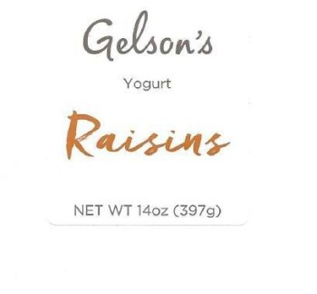 Food Recall Gelson's Yogurt Raisins - recalled as it may contain undeclared Peanuts Company name: Western Mixers... photo #1