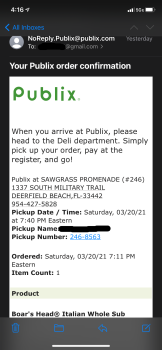 Consumer Review - Food Safety Publix Super Market at Sawgrass Promenade, South Military Trail, Deerfield Beach, FL, USA I ordered... photo #2