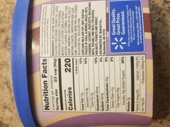 Consumer Review - Food Safety Great Value Chocolate Chip Ice Cream, Walmart Supercenter, U.S. 280, Sylacauga, AL, USA Great Value... photo #3