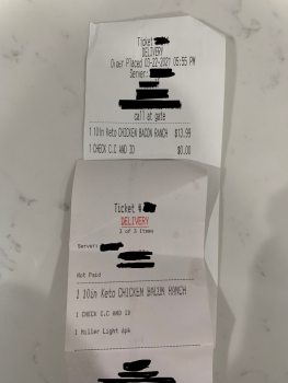Consumer Review - Food Safety Keto Pizza, Tampa, FL, USA Over an hour ago from an ordered & delivered keto (Cauliflower chicken ba... photo #3