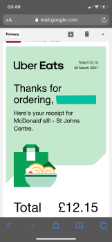 Consumer Review - Food Safety McDonald's, ST JOHNS CENTRE, Merrion Street, Leeds, UK 20 chicken nuggets, medium fries, small Fanta... photo #2