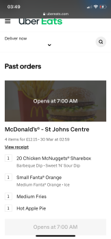 Consumer Review - Food Safety McDonald's, ST JOHNS CENTRE, Merrion Street, Leeds, UK 20 chicken nuggets, medium fries, small Fanta... photo #3