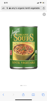 Consumer Review - Food Safety Save-On-Foods, Third Avenue, Steveston, Richmond, BC, Canada Amy’s Organic Vegetable and Lentil soup... photo #2